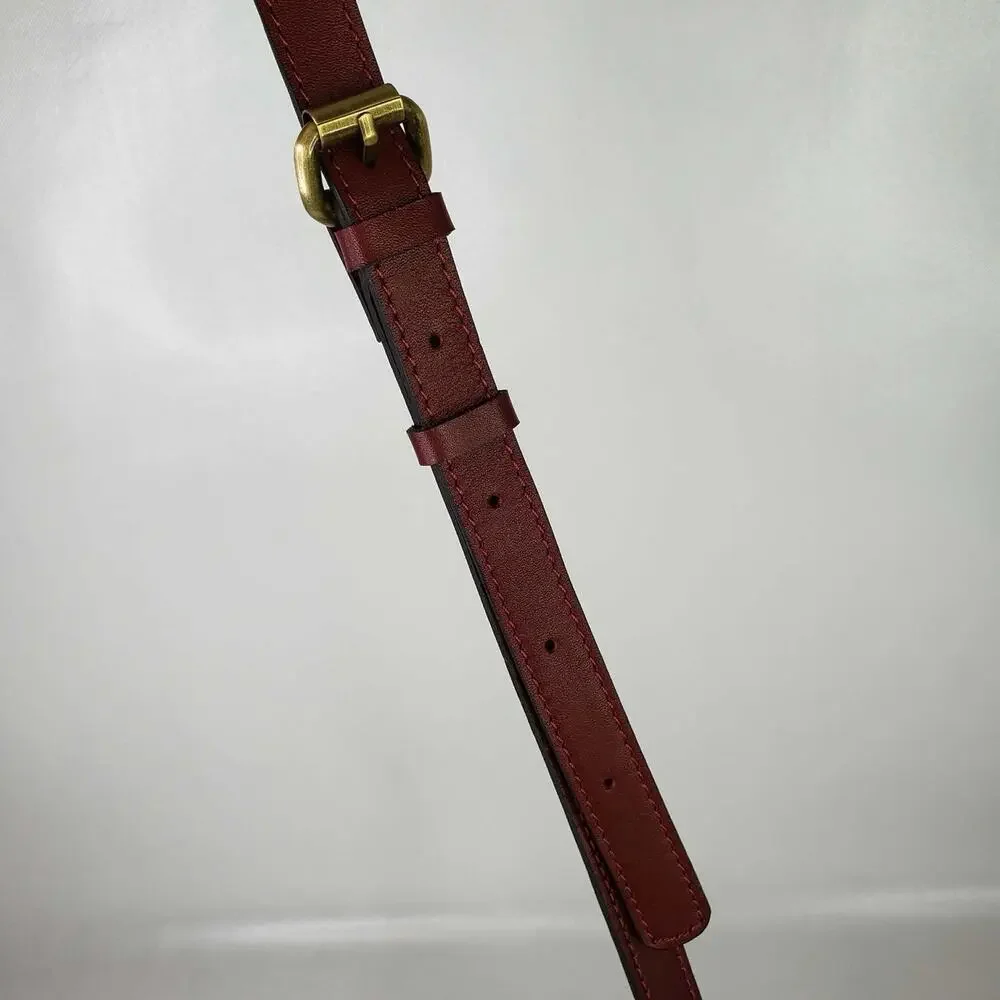 Patricia Nash Mili Purse Bag Leather Medium Flap Crossbody Red Boho Gold